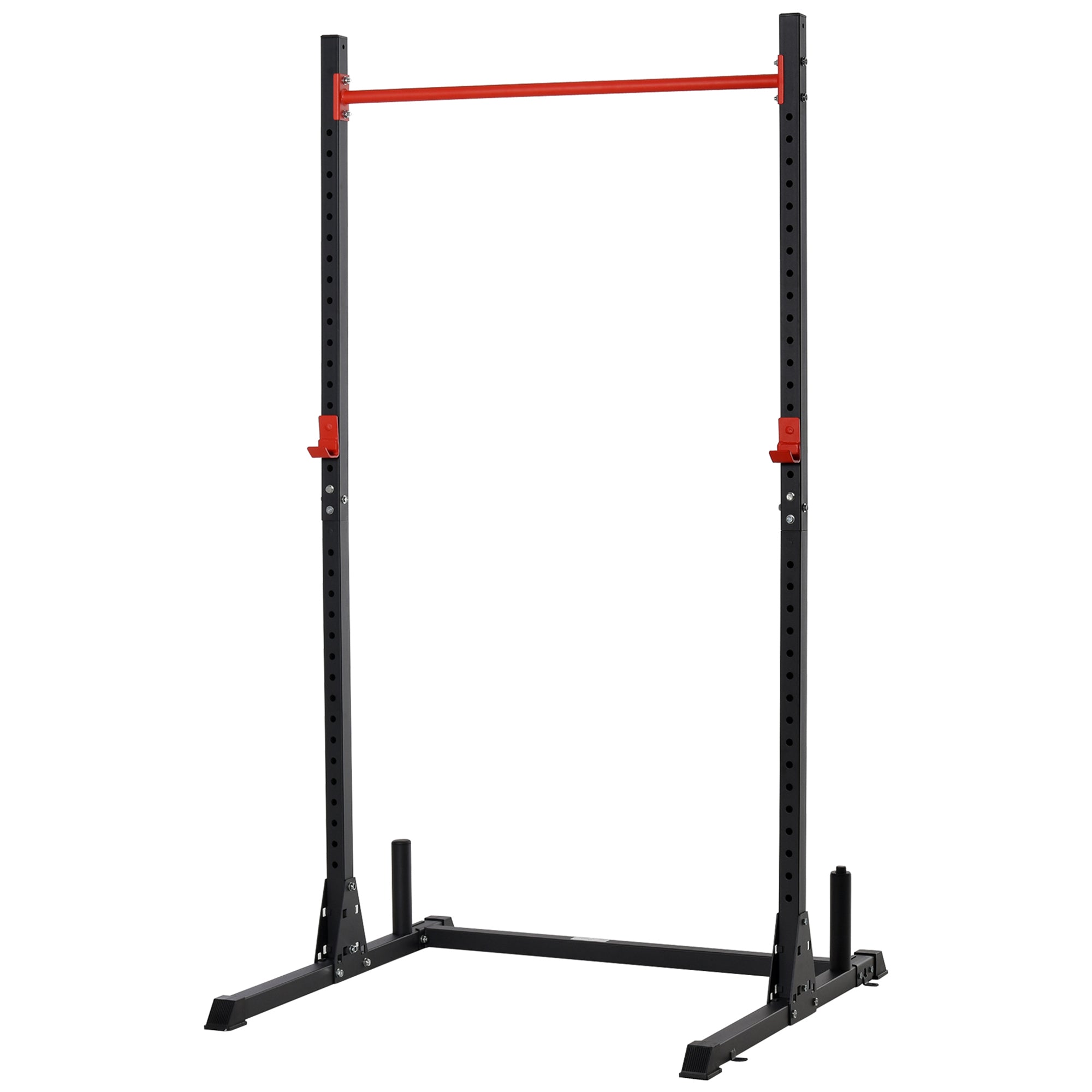 Adjustable Barbell Power Rack Squat Stand Strength Training Fitness Pull Up Weight Cage Home Gym Black Power Towers Black at Gallery Canada