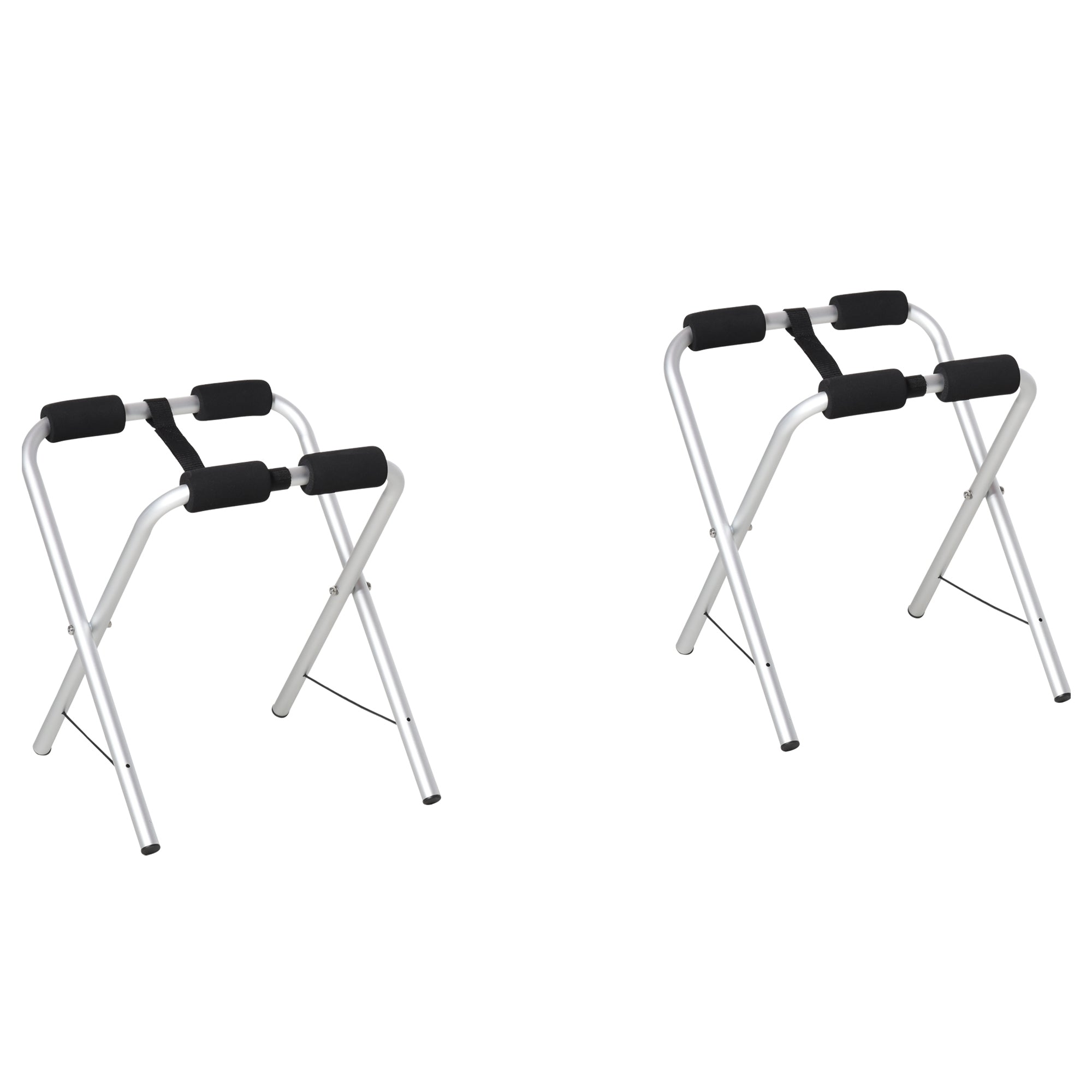 2 Pieces Universal Kayak Storage Stand &; Rack for Cleaning, Storing, &; Maintenance with Aluminum Frame &; Folding Design Kayak Carts Silver at Gallery Canada