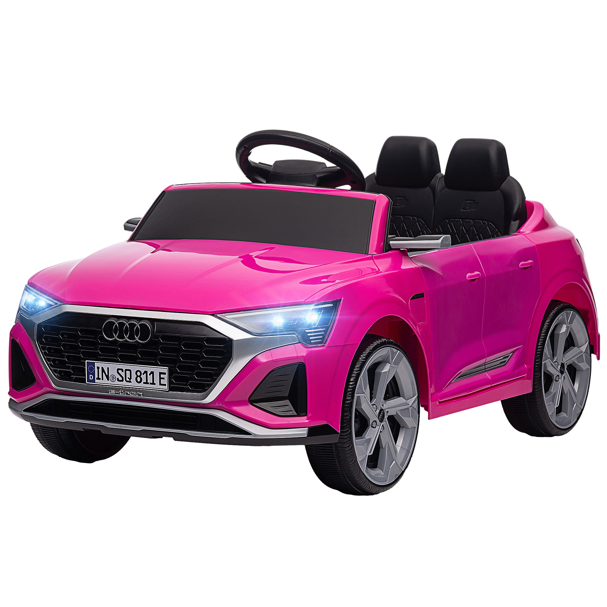 12V Battery Powered Kids Electric Car, Audi Q8 etron Sportback Licensed Ride on Car w/ Remote Control, Pink Electric Toy Cars   at Gallery Canada