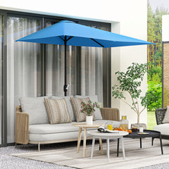 8ft Half Round Umbrella Outdoor Balcony Parasol Patio Garden Outdoor Window Sun Shade w/ 5 Ribs Half Round Umbrellas Light Blue at Gallery Canada