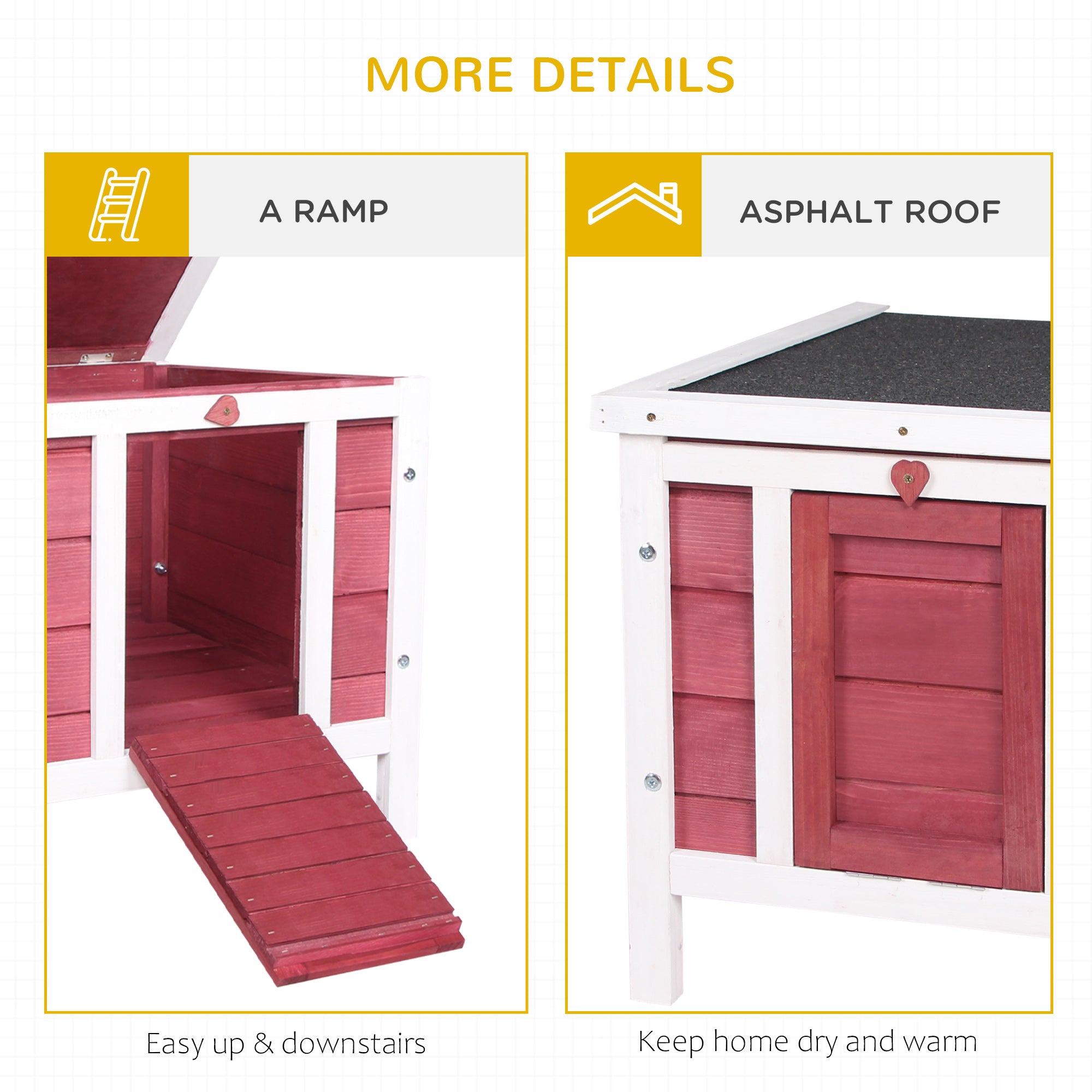Wooden Rabbit Hutch Bunny Cage Outdoor Cat House Guinea Pig Cage Duck Shelter, Indoor Outdoor Use, 20