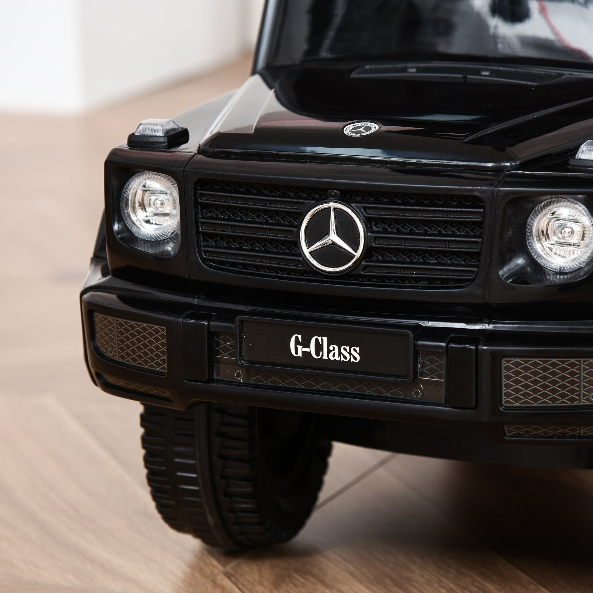 Mercedes-Benz G350 Licensed Push Car, 3-in-1 Toddler Sliding Car with Horn, Steering, Foot Rest, Seat Storage, Black Push Cars for Toddlers at Gallery Canada