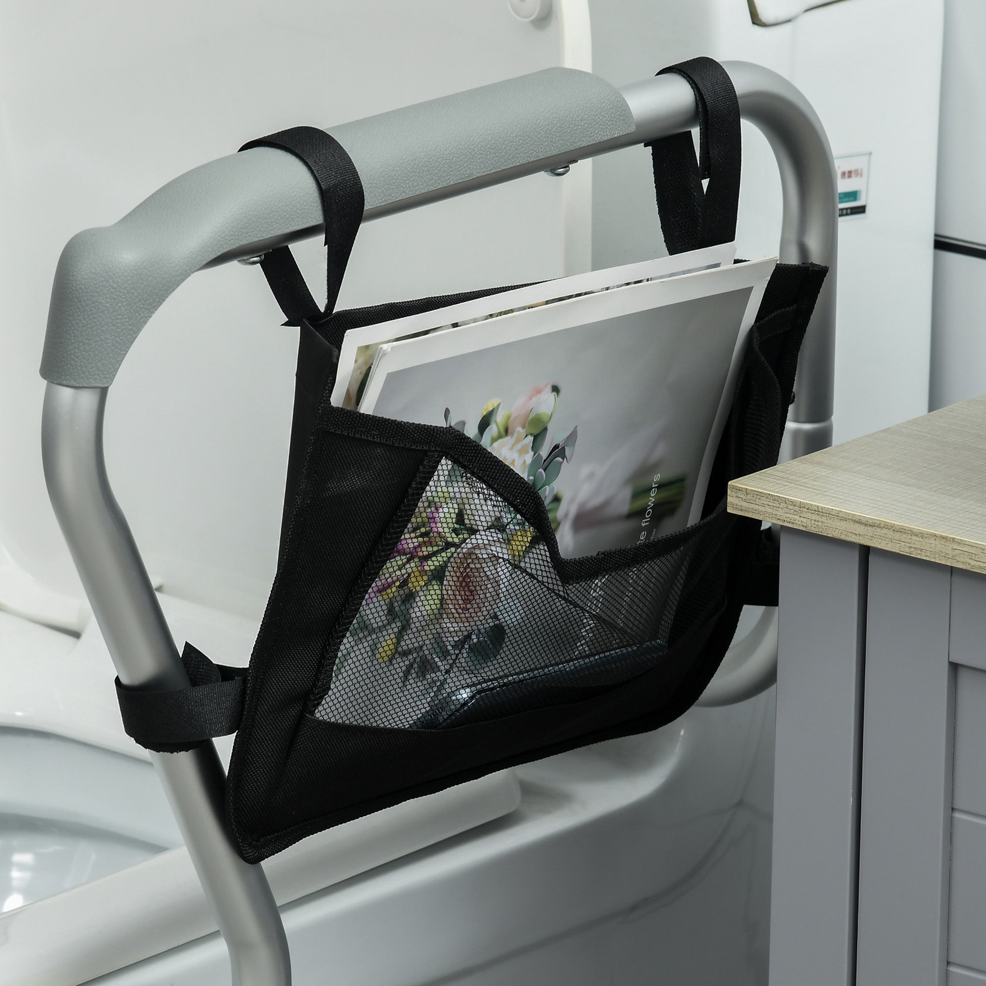 Height Adjustable Shower Chair & Toilet Safety Rail Set for Seniors, Multi Colour Bath Accessories   at Gallery Canada