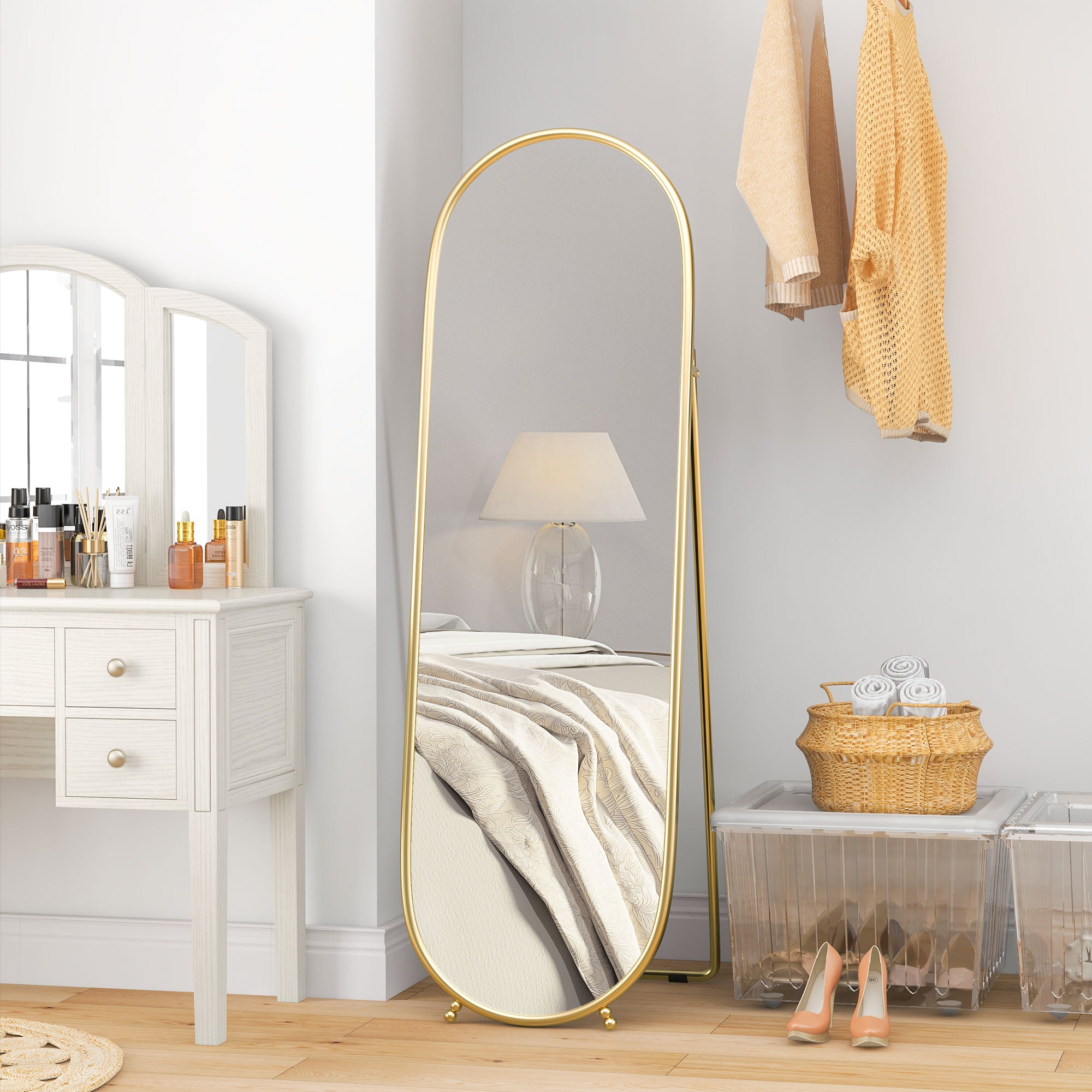 Full Length Mirror for Bedroom, Free Standing Dressing Mirror, Wall Mirror for Living Room, 20