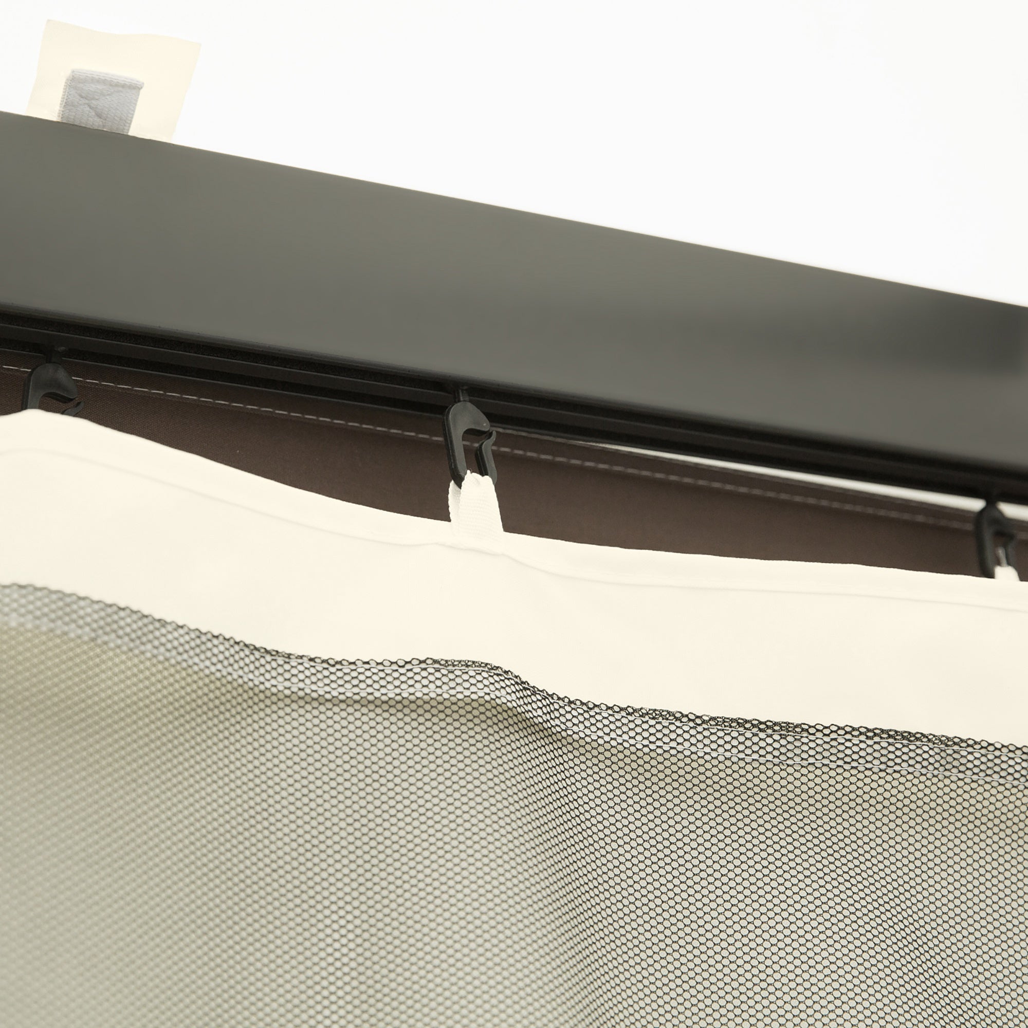 Replacement Mosquito Netting for Gazebo 10' x 12' Black Screen Walls for Canopy with Zippers, Cream White Gazebo Sidewalls at Gallery Canada