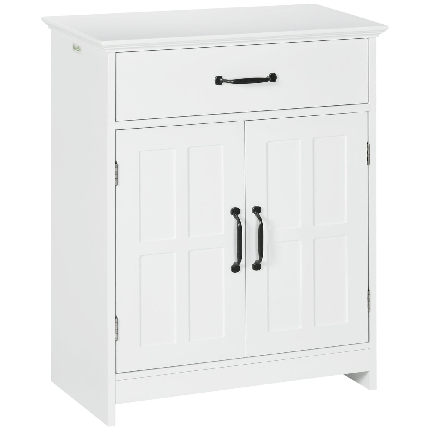 Bathroom Storage, Bathroom Cabinet with 2 Doors, Adjustable Shelves for Living Room Kitchen, 23.6"x11.8"x29.5", White - Gallery Canada