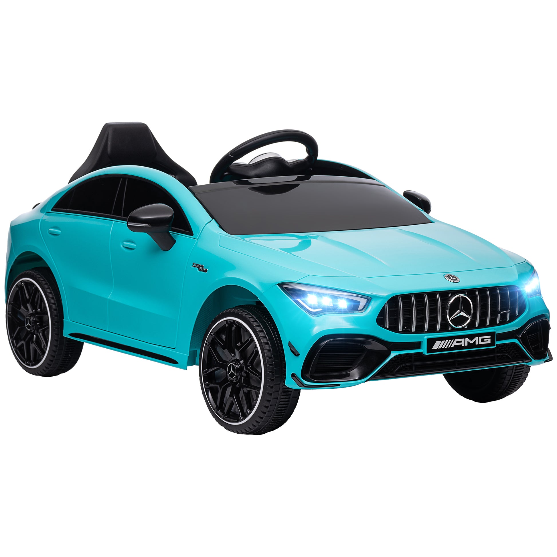 Mercedes-AMG Licensed 12V Ride on Car, Kids Electric Car with Remote Control, Spring Suspension, LED Lights, Light Blue Electric Toy Cars   at Gallery Canada