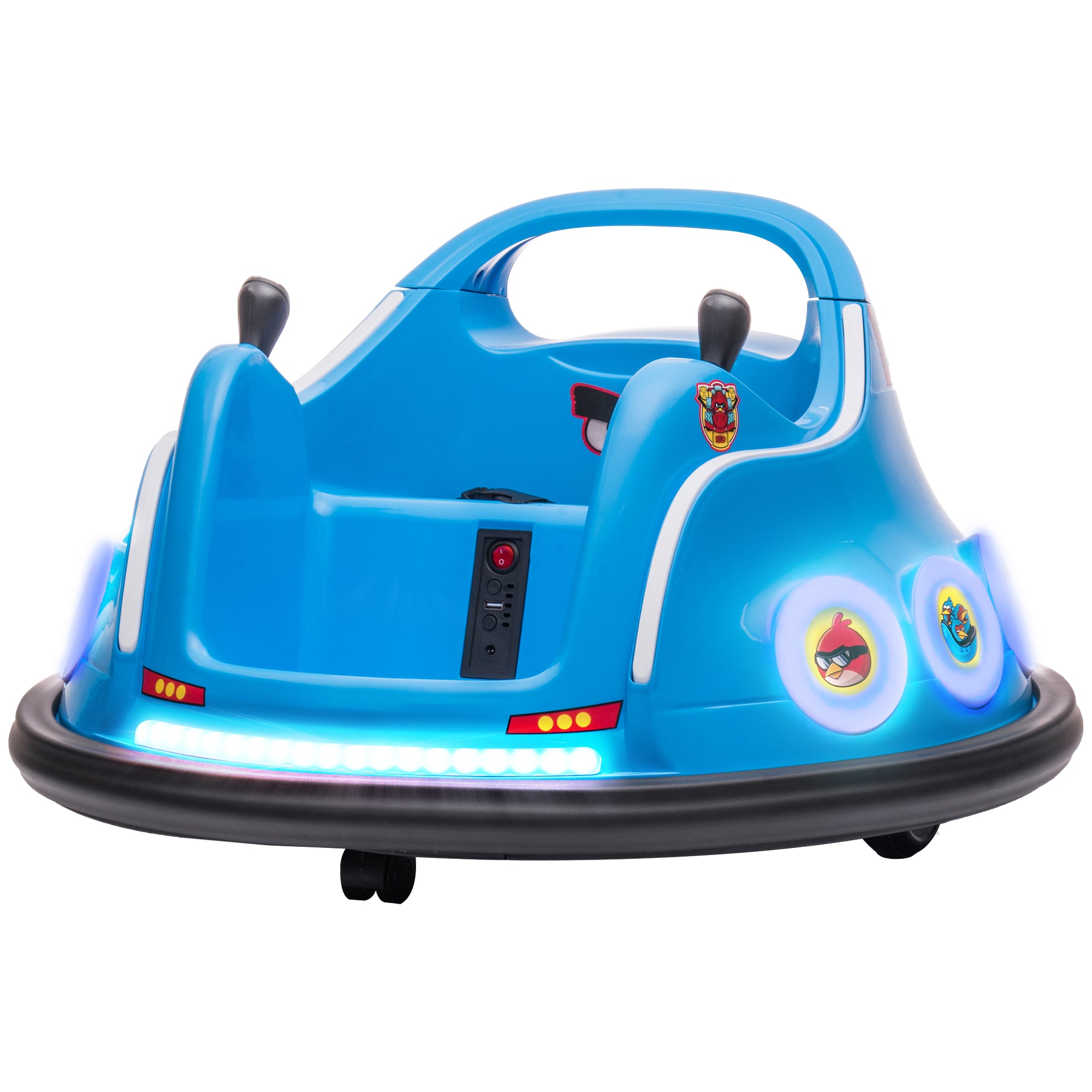 Angry Bird Licensed Electric Ride on Car, 12V Bumper Car for Kids w/ Dual Joysticks, 360 Degree Spin, Blue Electric Ride On Toys   at Gallery Canada