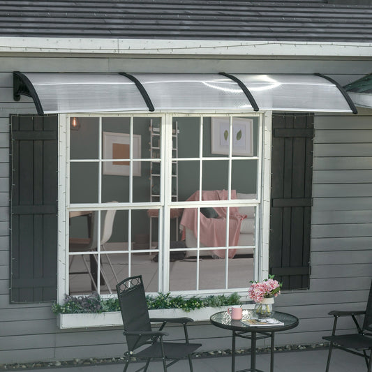 Awning Door Canopy, 119.3" x 37.8", Polycarbonate Front Door Outdoor Patio Cover for UV Protection, Clear Door Awnings Multi Colour  at Gallery Canada