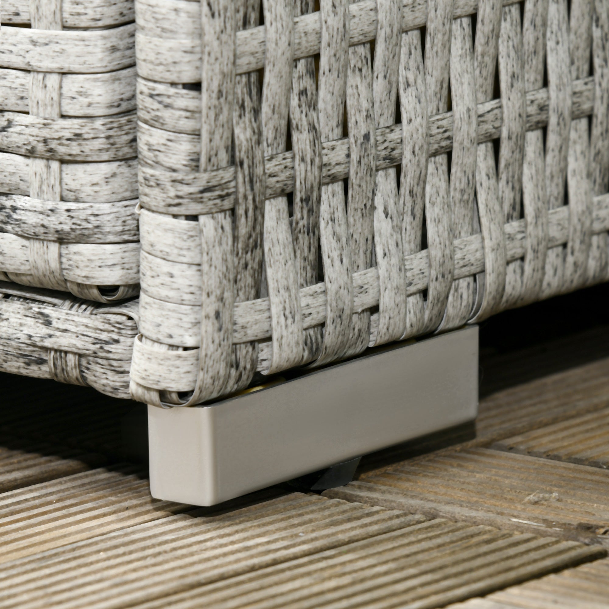 Patio Storage Cabinet, Outdoor Towel Rack for Pool, Waterproof PE Rattan Wicker, Hot Tub Accessory, with Basket Drawer, Mixed Grey Patio Storage Boxes at Gallery Canada