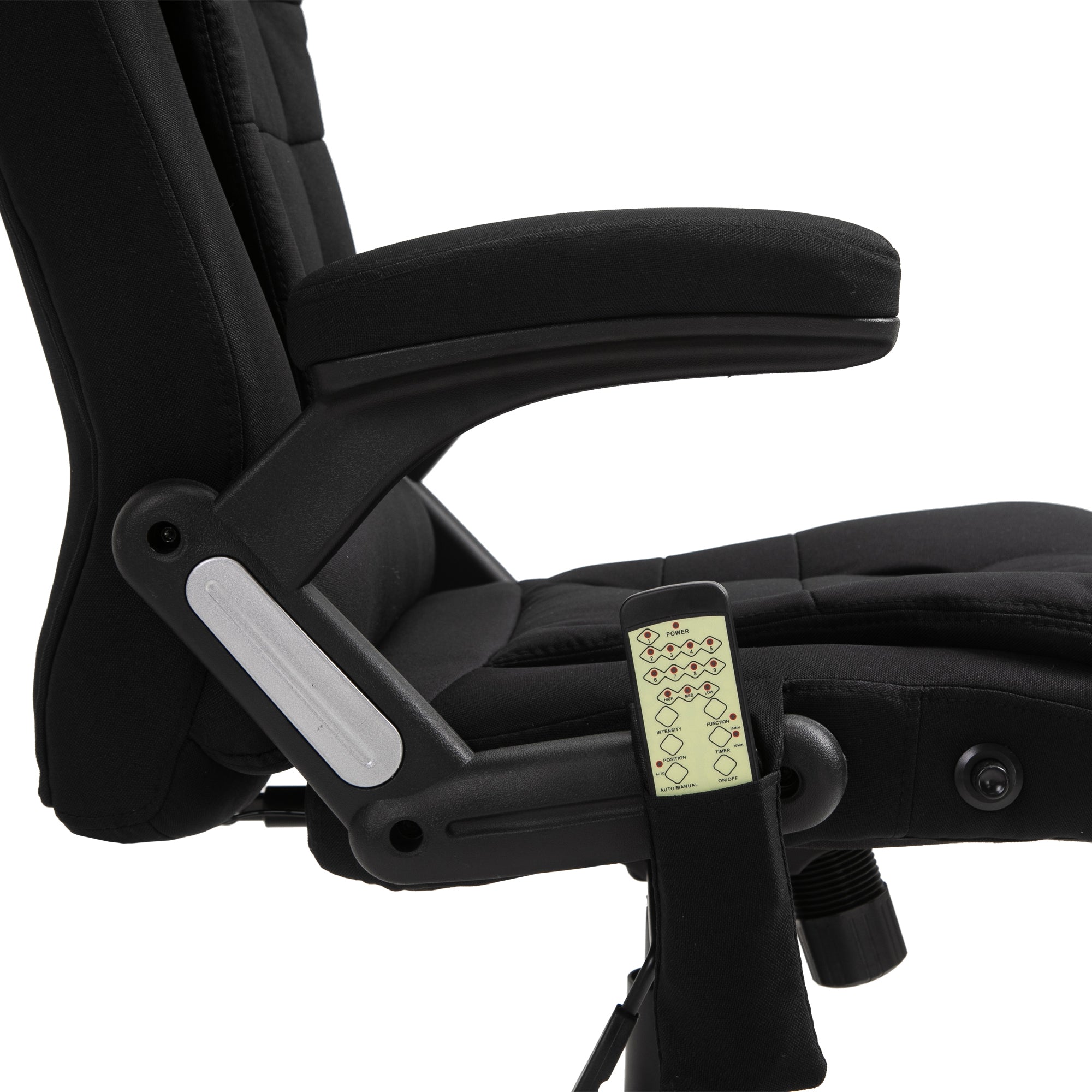 6 Point Vibrating Massage Office Chair High Back Executive Chair with Reclining Back, Swivel Wheels, Black Massage Chairs   at Gallery Canada