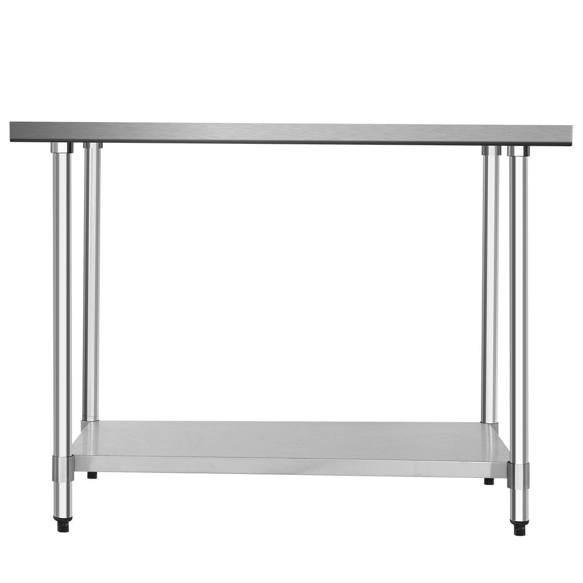 30 x 48 Inch Stainless Steel Table Commercial Kitchen Worktable, Silver Kitchen Tools   at Gallery Canada