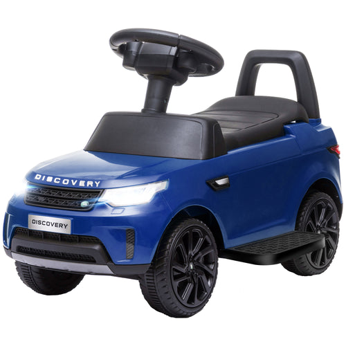 2 in 1 6V Land Rover Licensed Electric Car for Kids, Sliding Car with Music Horn Headlights, for 18-60 Months Blue