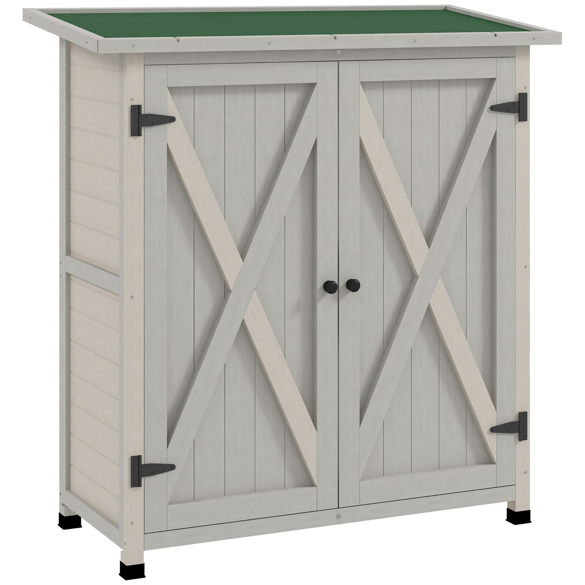 Wooden Garden Storage Shed Fir Tool Cabinet Organizer with Asphalt Roof and Double Door for Outside, Garden and Yard Sheds   at Gallery Canada