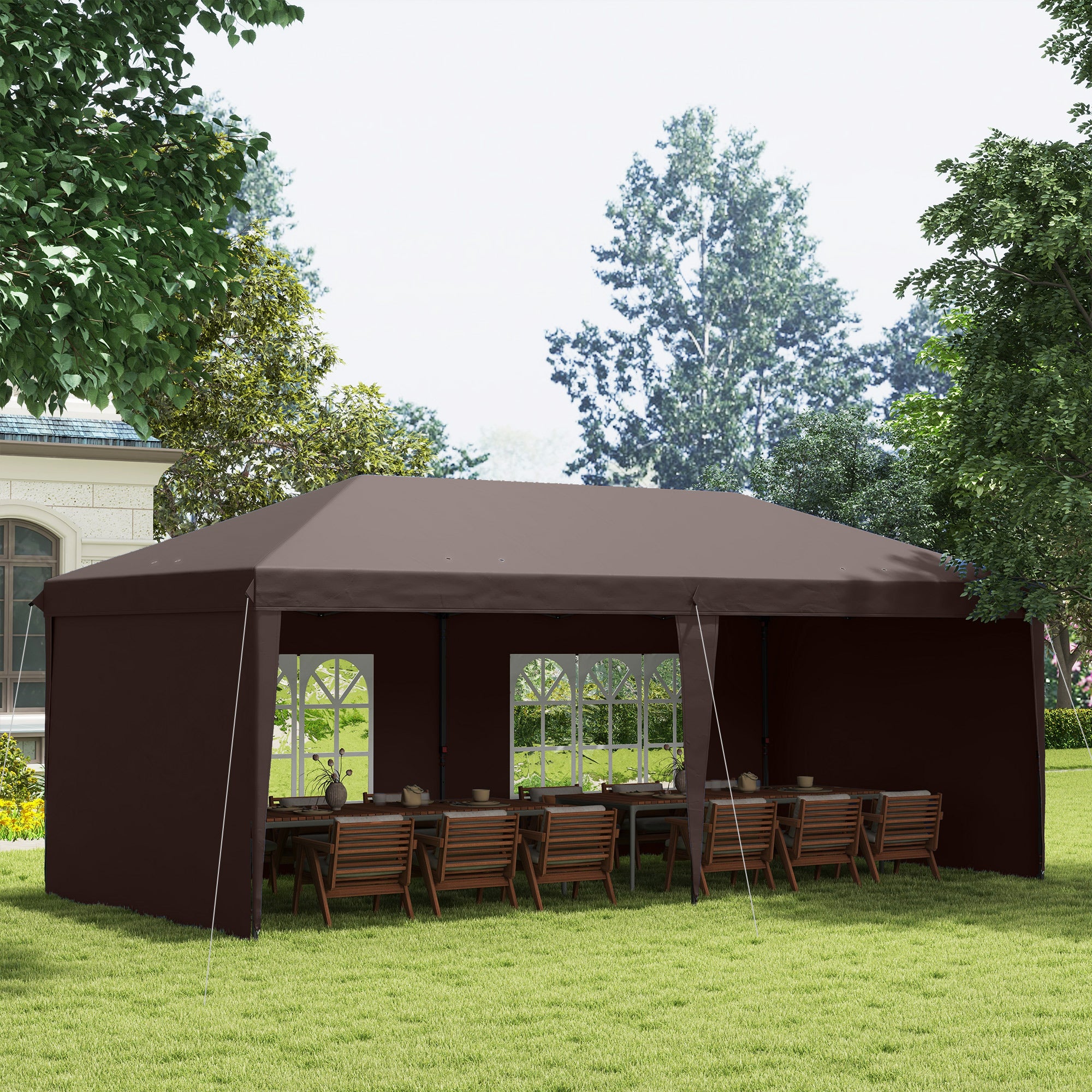 10' x 20' Outdoor Pop Up Canopy Tent Party Tent Instant Shelter W/ Carrying Bag, Coffee Pop Up Canopies Coffee at Gallery Canada