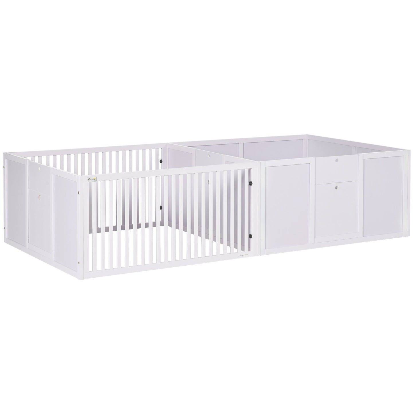 Whelping Box for Dogs, 20"H Puppy Whelping Box with Removable Doors, Dog Birth Supplies &; Essentials for Indoor, 81" x 39" x 20", White Houses, Kennels & Pens Crystal White  at Gallery Canada