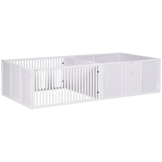 Whelping Box for Dogs, 20"H Puppy Whelping Box with Removable Doors, Dog Birth Supplies &; Essentials for Indoor, 81" x 39" x 20", White Houses, Kennels & Pens Crystal White  at Gallery Canada