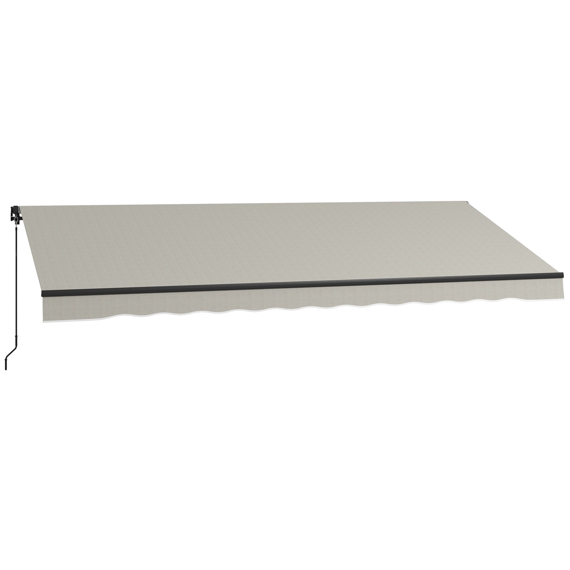 15' x 10' Retractable Awning, 280gsm UV Resistant Sunshade Shelter, for Deck, Balcony, Yard, Light Grey Window Awnings Light Grey at Gallery Canada