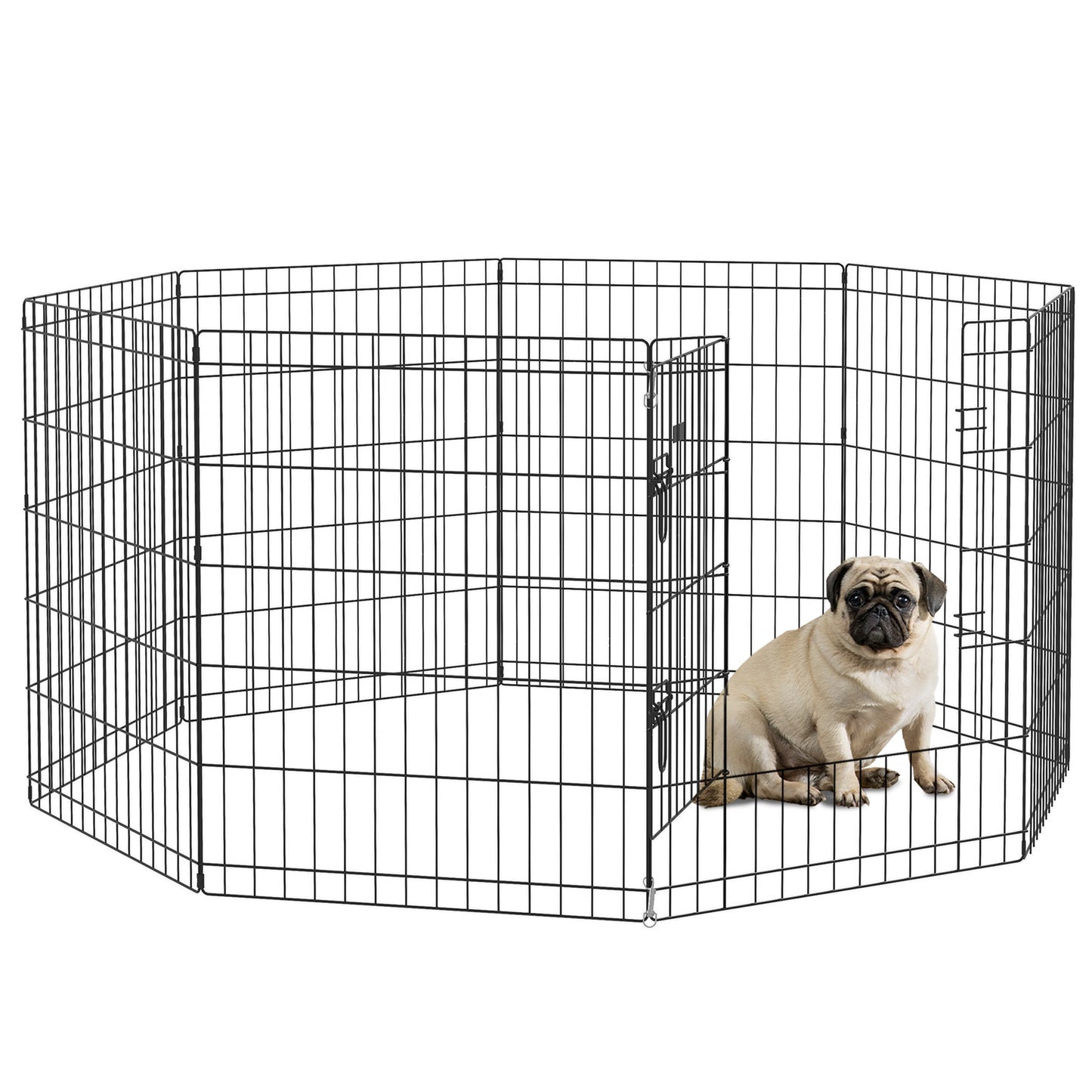 30inch Foldable Metal Exercise Pet Playpen Backyard Dog Puppy Kennel Cage 8 Panel Houses, Kennels & Pens   at Gallery Canada