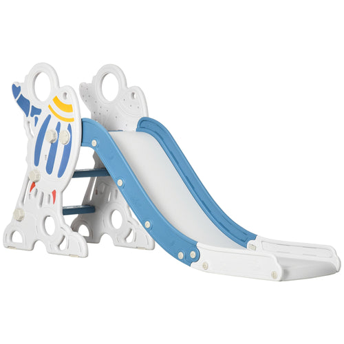Toddler Slide Indoor for Kids 1.5-3 Years Old, Space Theme Climber Slide Playset, Blue