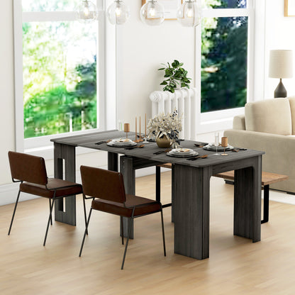 Foldable Table, Extendable Dining Table, Kitchen Table for Small Spaces, Seats up to 6 People, Grey Dining Tables   at Gallery Canada