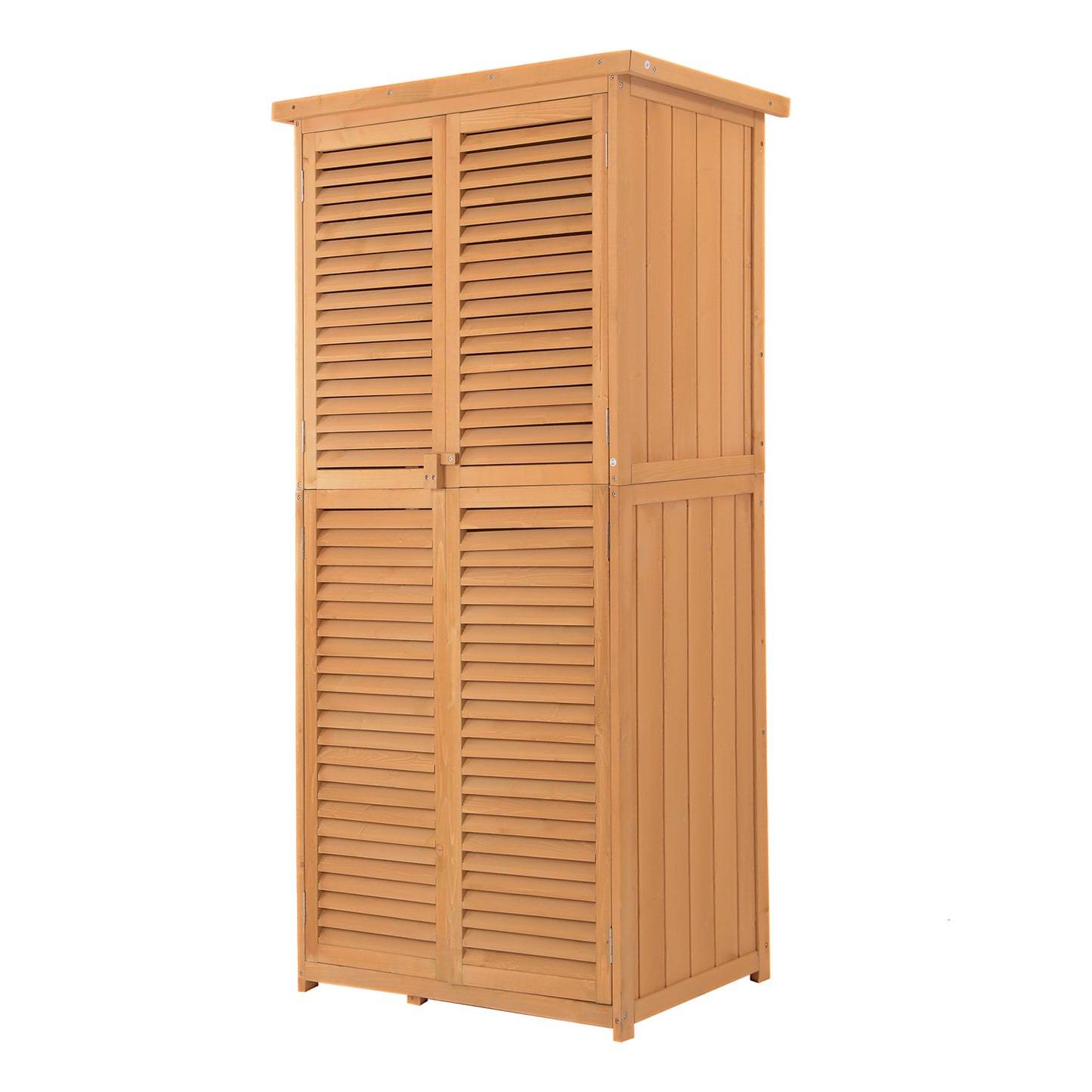 3' x 5' Wooden Garden Storage Shed, Sheds &; Outdoor Storage with Asphalt Roof &; 2 Large Wood Doors with Lock, Natural Sheds Natural  at Gallery Canada