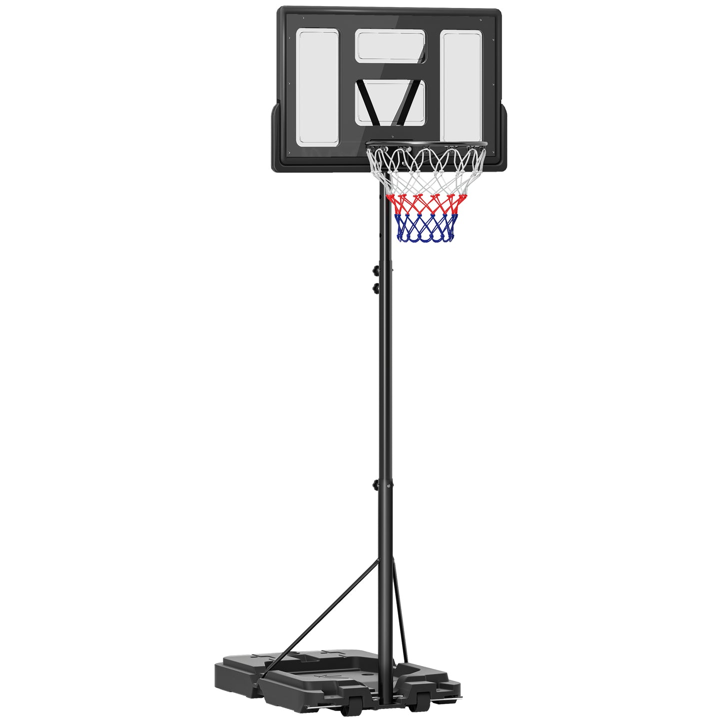 Basketball Hoop Outdoor, 7.5-10ft Portable Basketball Goal with Wheels and 43" Backboard, for Teenagers Youth Adults Basketball   at Gallery Canada