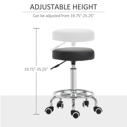 Adjustable Swivel Salon Stool Hydraulic PU Barber Rolling Massage Tattoo Chair Bar Beauty SPA Seat Black Salon Stools   at Gallery Canada