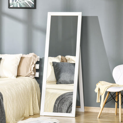 58" x 20" Full Length Mirror, Floor Standing Mirror, Rectangular Full Body Mirror for Bedroom, Living Room, White Full Length Mirrors   at Gallery Canada