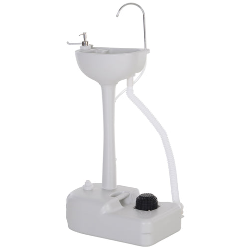 Portable Camping Sink Hand Wash Station with 17L Water Tank, Soap Dispenser and Towel Holder, for Outdoor Events