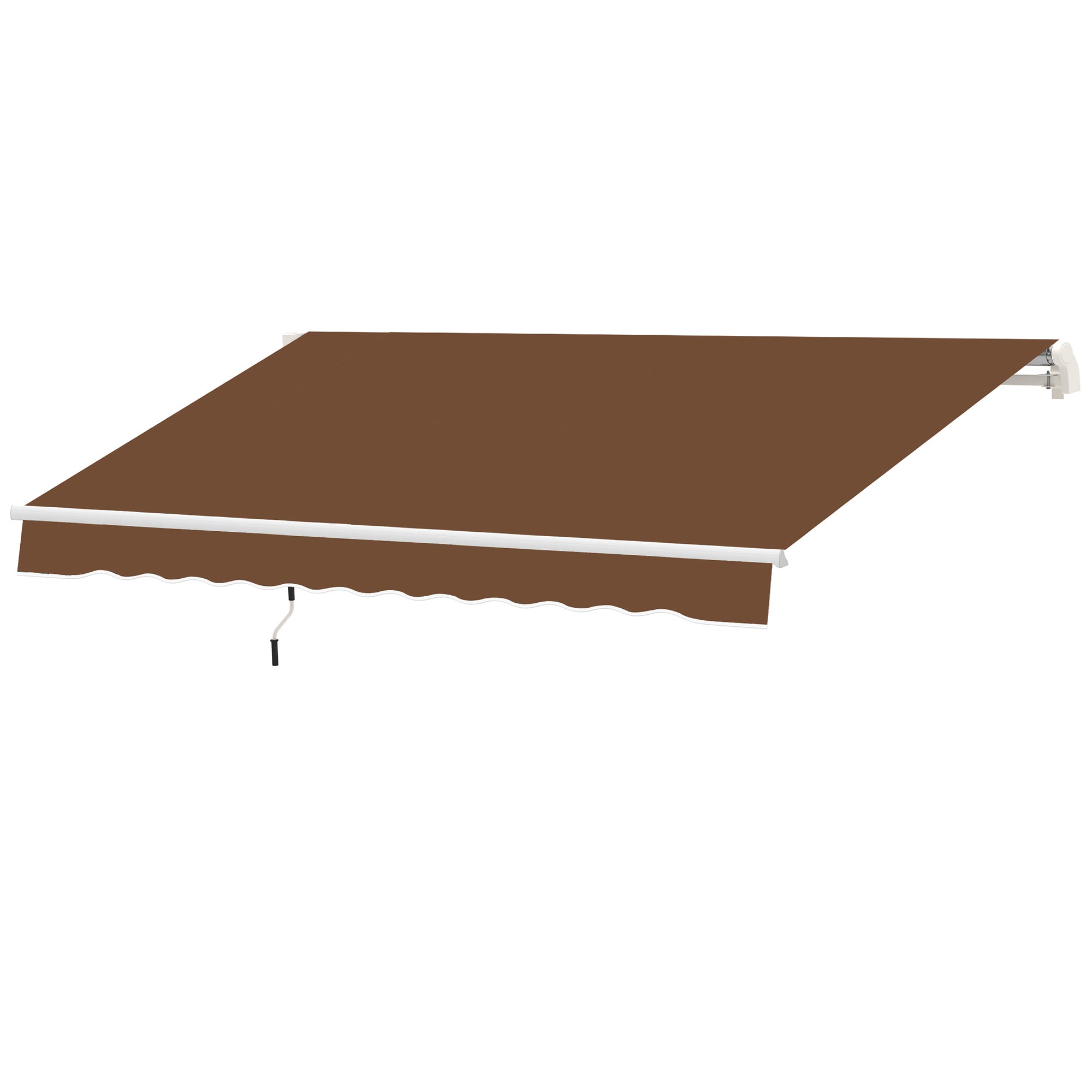 10' x 8' Manual Retractable Awning, Sun Shade Shelter Canopy, with Aluminum Frame and UV Protection for Patio Deck Yard Window Door, Coffee Window Awnings at Gallery Canada