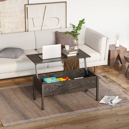 39" Modern Lift Top Coffee Table with Hidden Storage Compartment, Center Table for Living Room, Grey Coffee Tables   at Gallery Canada