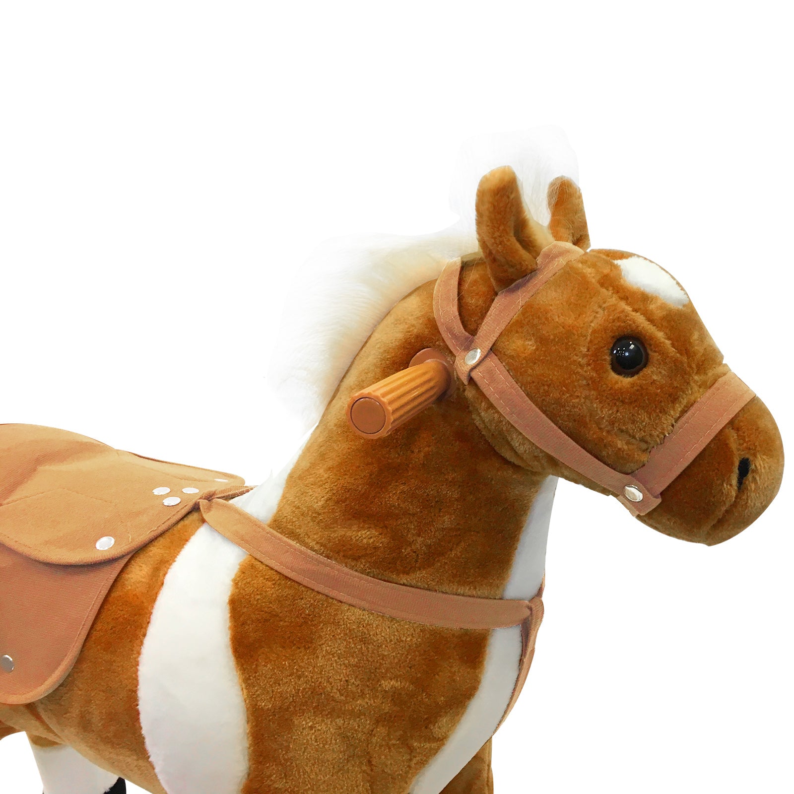 Kids Rocking Horse, Large Walking Ride on Toy for Toddlers 3 year old, Baby Plush Animal Rocker with Sound and Wheel, Brown Rocking Horses at Gallery Canada