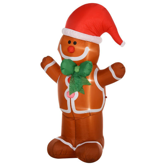 6' Christmas Inflatable Gingerbread Man Blow Up LED Outdoor Decoration - Gallery Canada