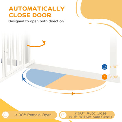 41" Easy Open Indoor Dog Gates for Doorways, House, Stair - White Houses, Kennels & Pens   at Gallery Canada