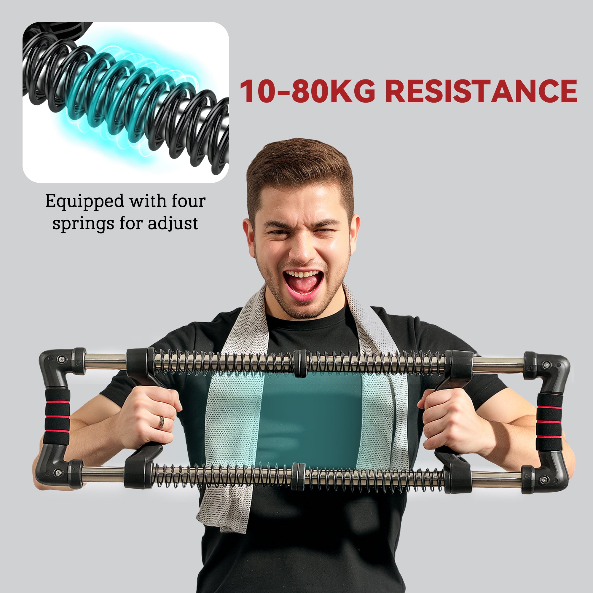 Chest Expander, Spring Chest Exerciser with 22-176 lbs Resistance for Men and Women Home Gym, Office or Travel More-Strength Training Equipment at Gallery Canada