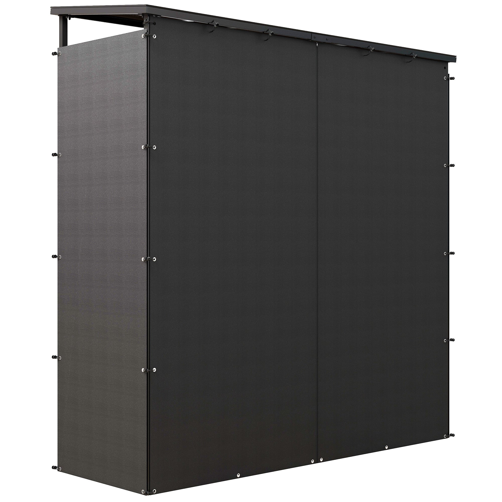 6ft Outdoor Firewood Rack with Cover and Polycarbonate Roof, 4400 lbs Load Wood Storage Holder, Outdoor Log Rack Firewood Racks Black, Brown at Gallery Canada
