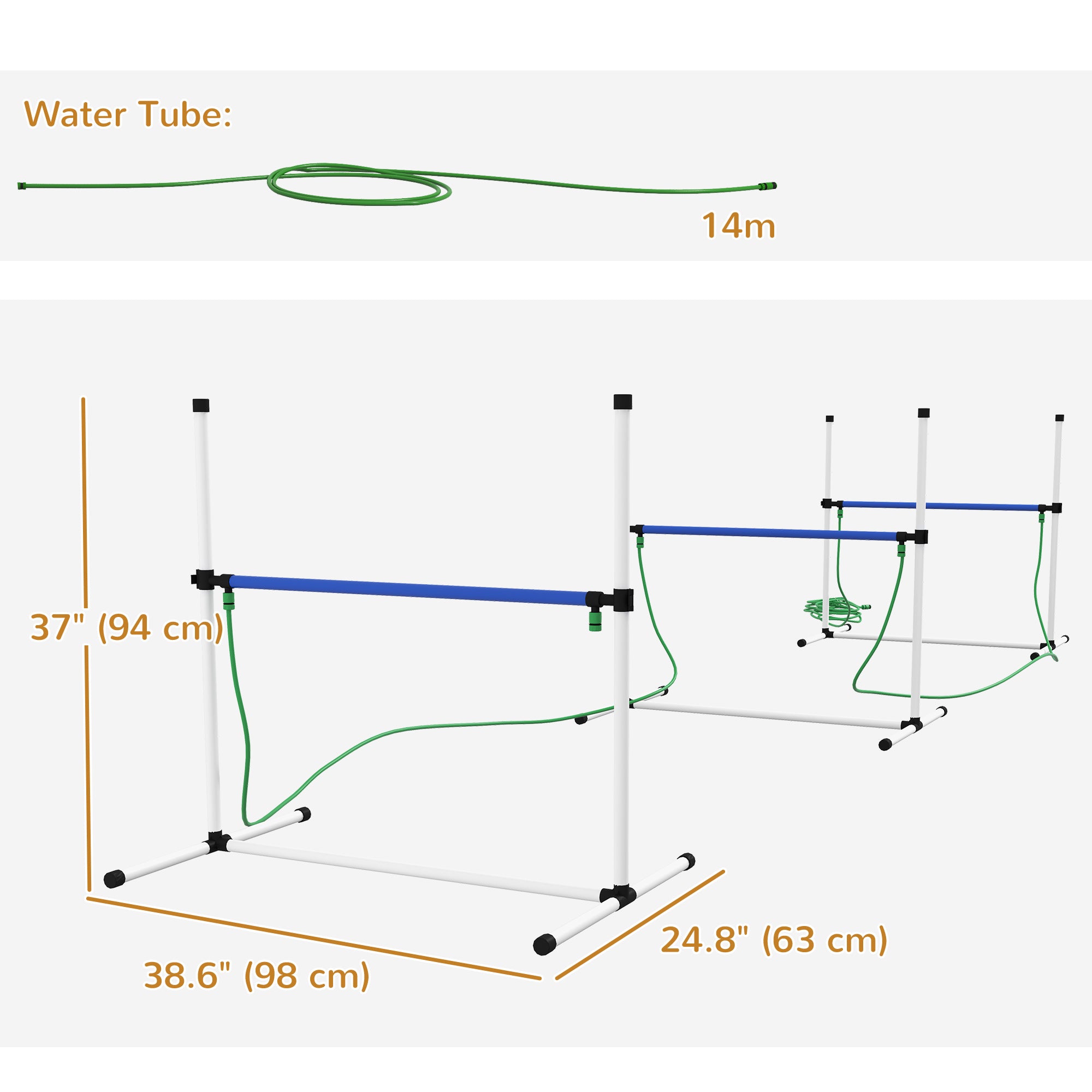 6PCs Dog Agility Equipment Set with Adjustable Height Hurdles, Spray Water Tube, Whistle, Carry Bag, White Dog Agility Training Equipment   at Gallery Canada
