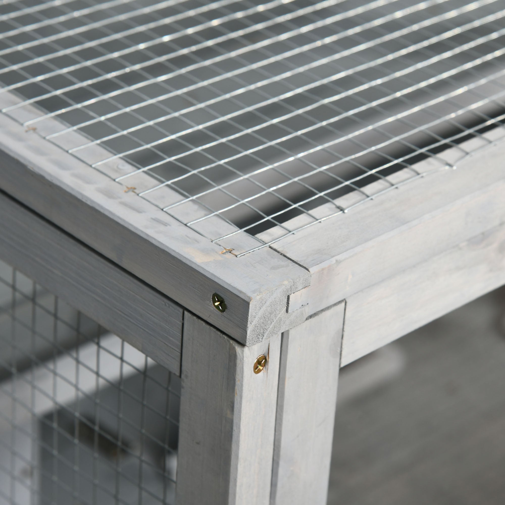 3 Tier Wooden Hamster Cage with Wheels for Dwarf Hamster, Light Grey Hamster Cages at Gallery Canada