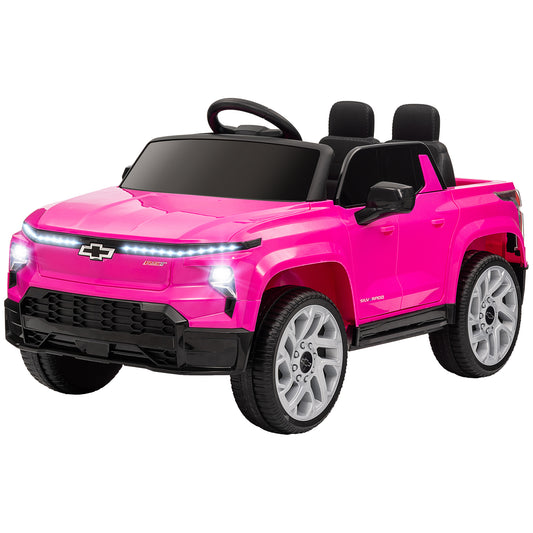 12V CHEVROLET SILVERADO EV RST Licensed Kids Car w/ Remote, Spring Suspension, Soft Start, Training Wheels, Pink Electric Toy Cars   at Gallery Canada