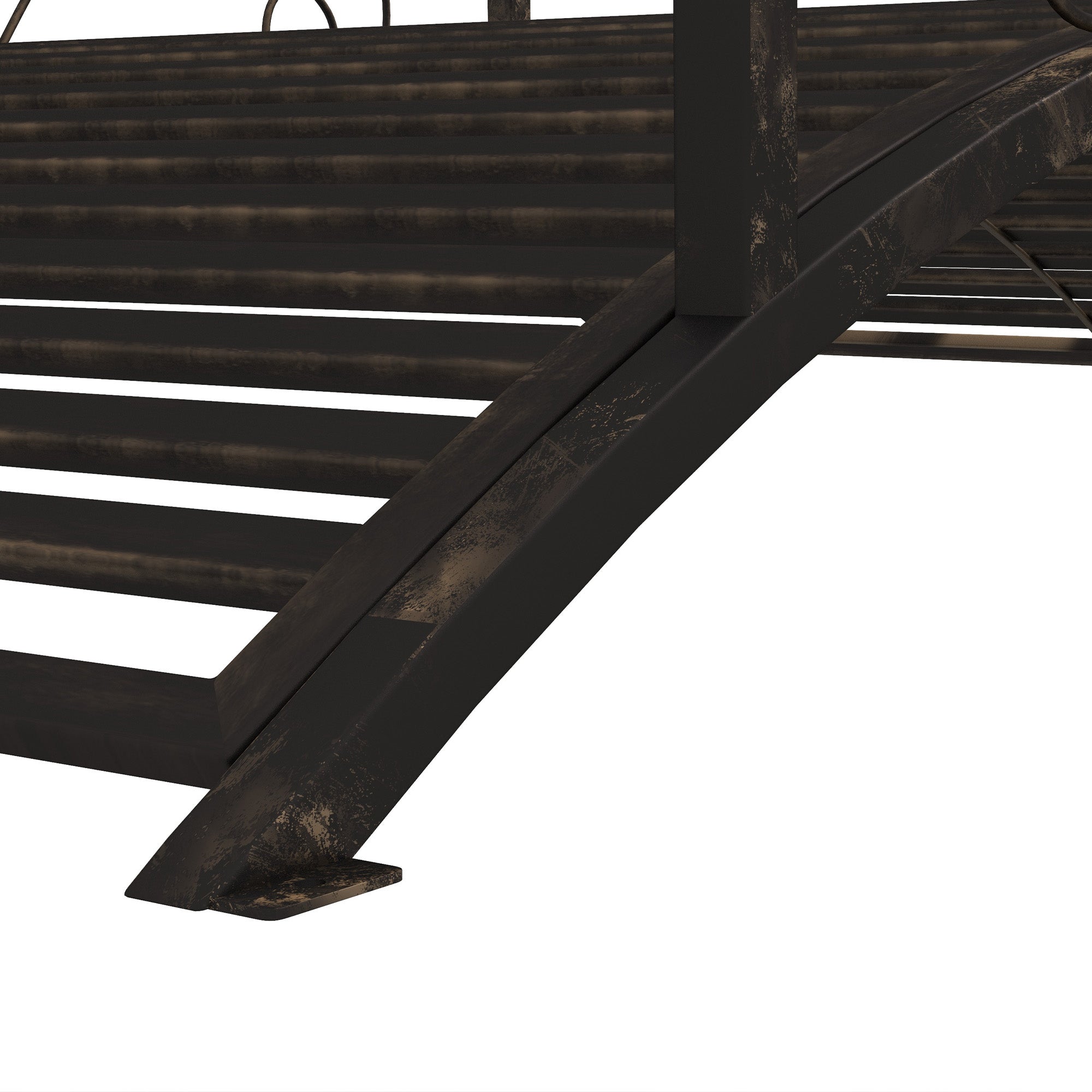 4FT Metal Garden Bridge Decorative Arc Bridge with Guardrails Black Bronze Garden Bridges at Gallery Canada