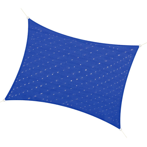 13' x 10' Sun Shade Sail with Led Lights, 90% UV Block Outdoor Shade Cloth Sunscreen Canopy for Lawn Patio Garden Yard