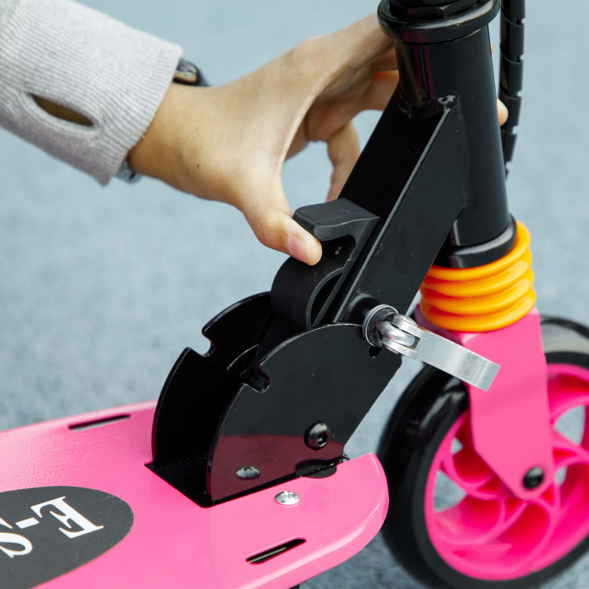 Foldable Electric Scooter for Kids Ages 6-14, with Seat and 2 Adjustable Heights, Max 6km Range &; 12km/h, Pink Scooters at Gallery Canada