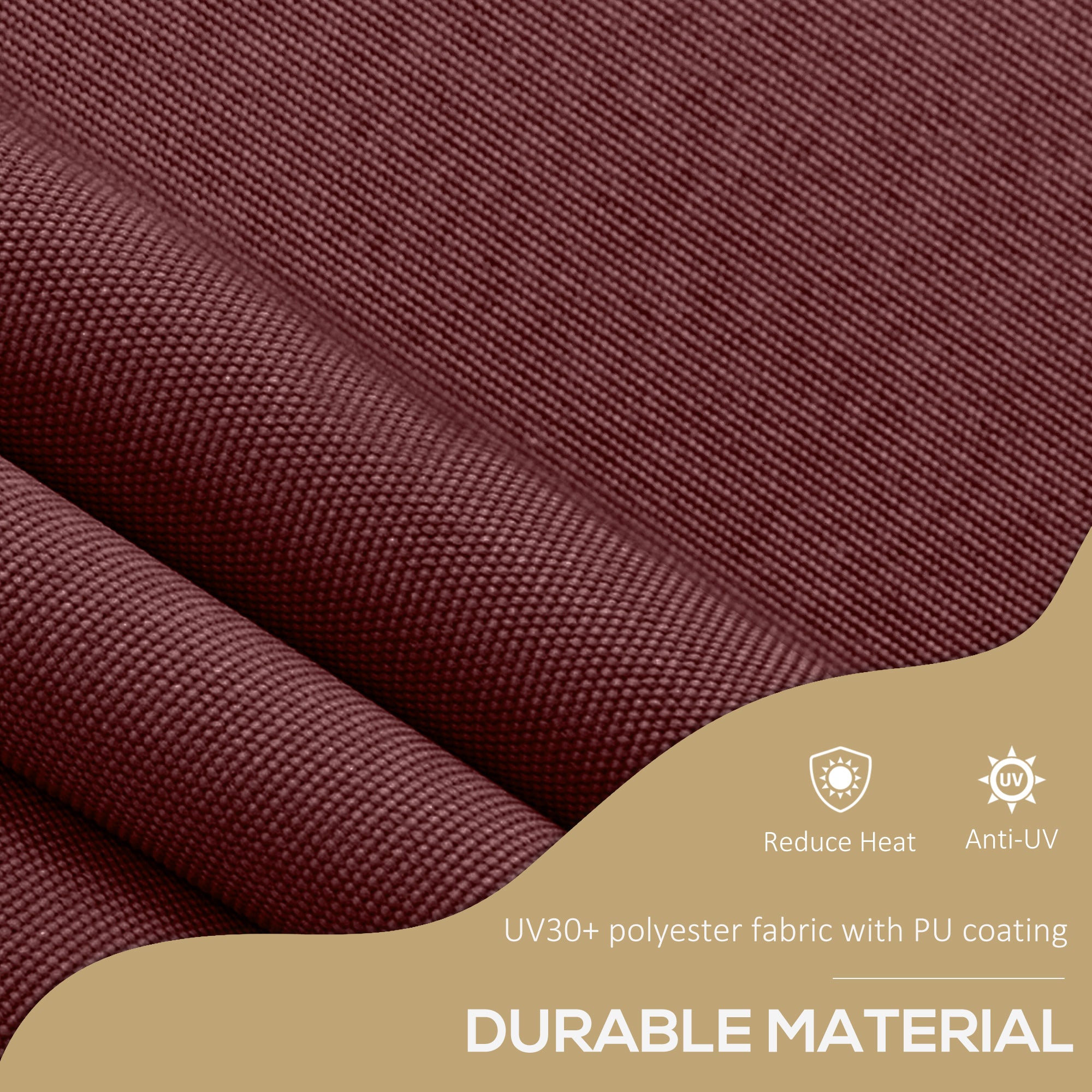 10' x 3' Manual Retractable Awning, Non-Screw Freestanding Patio Awning, UV Resistant, for Window or Door, Wine Red Window Awnings at Gallery Canada
