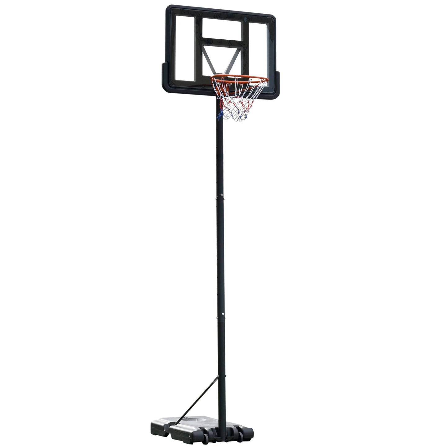 5ft-10ft Height Adjustable Basketball Hoop Stand, Portable Basketball System with Wheels and 45" Backboard for Youth Junior Basketball Black  at Gallery Canada