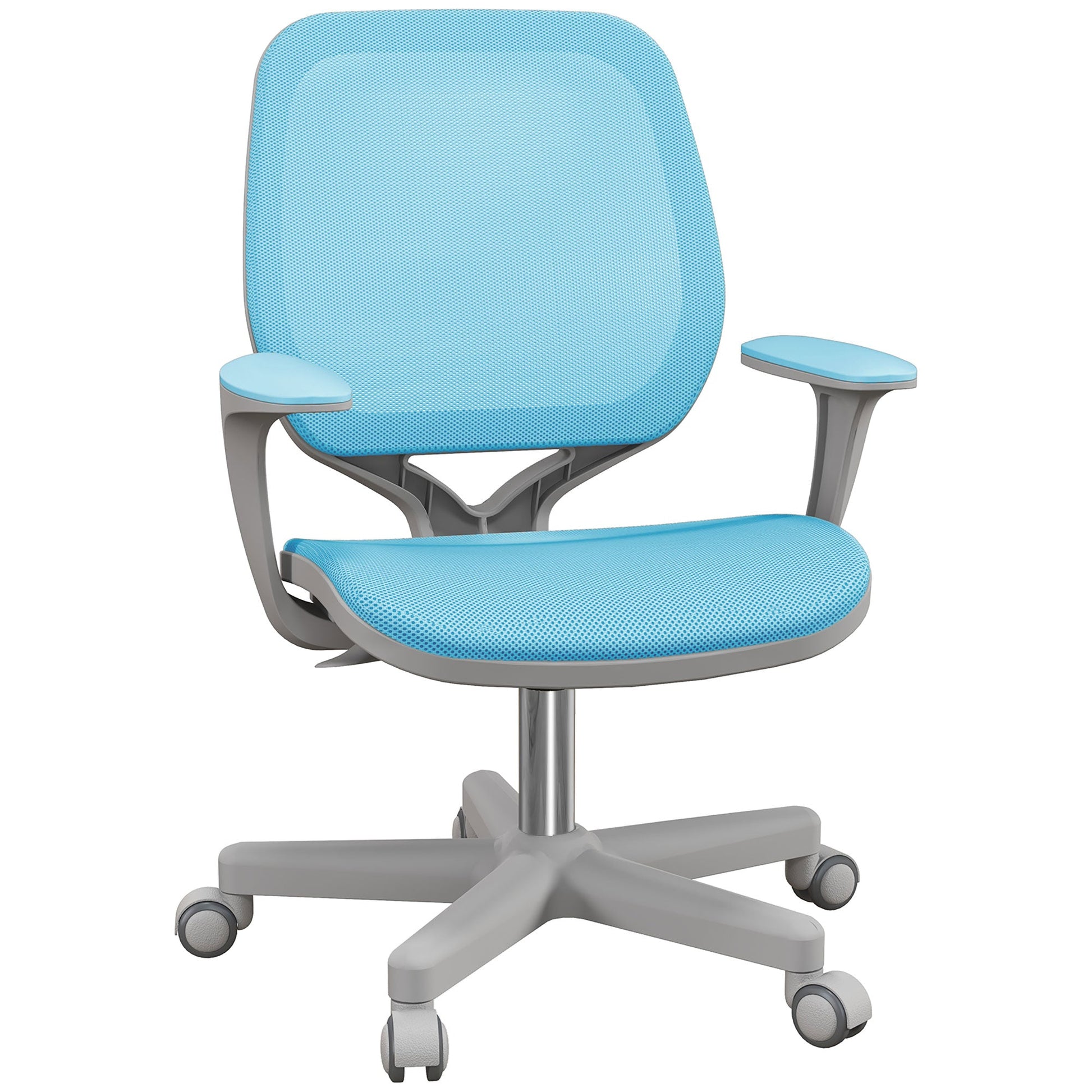 Office Chair, Small Computer Desk Chair with Mesh Back, Swivel Security Castors, Arm, Blue Task Chairs Light Blue  at Gallery Canada