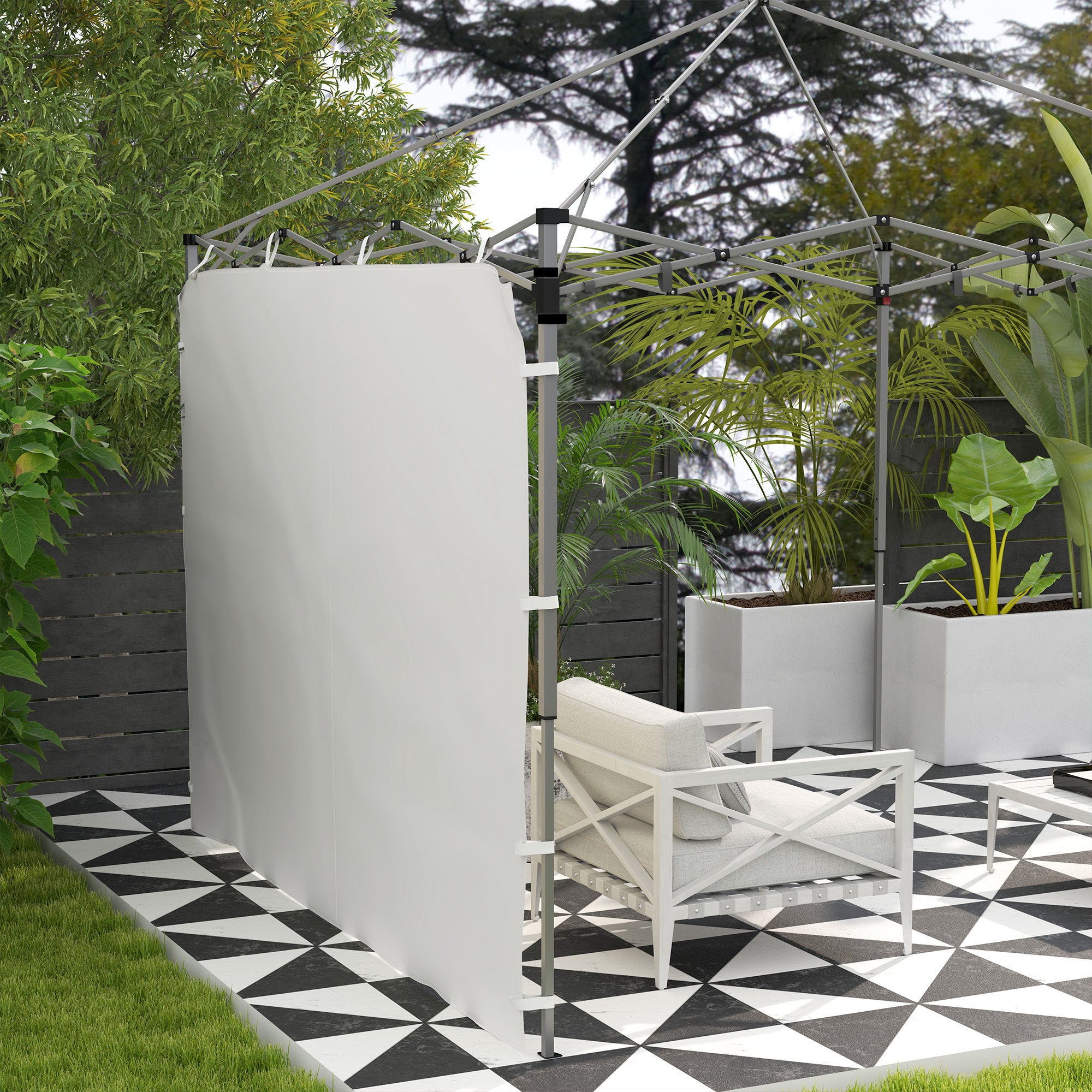 Instant Canopy Sidewall with 4 Storage Bag for 10 x 10 ft Straight Leg Pop Up Canopies, 1 Pack Sidewall Only, White Gazebo Sidewalls at Gallery Canada