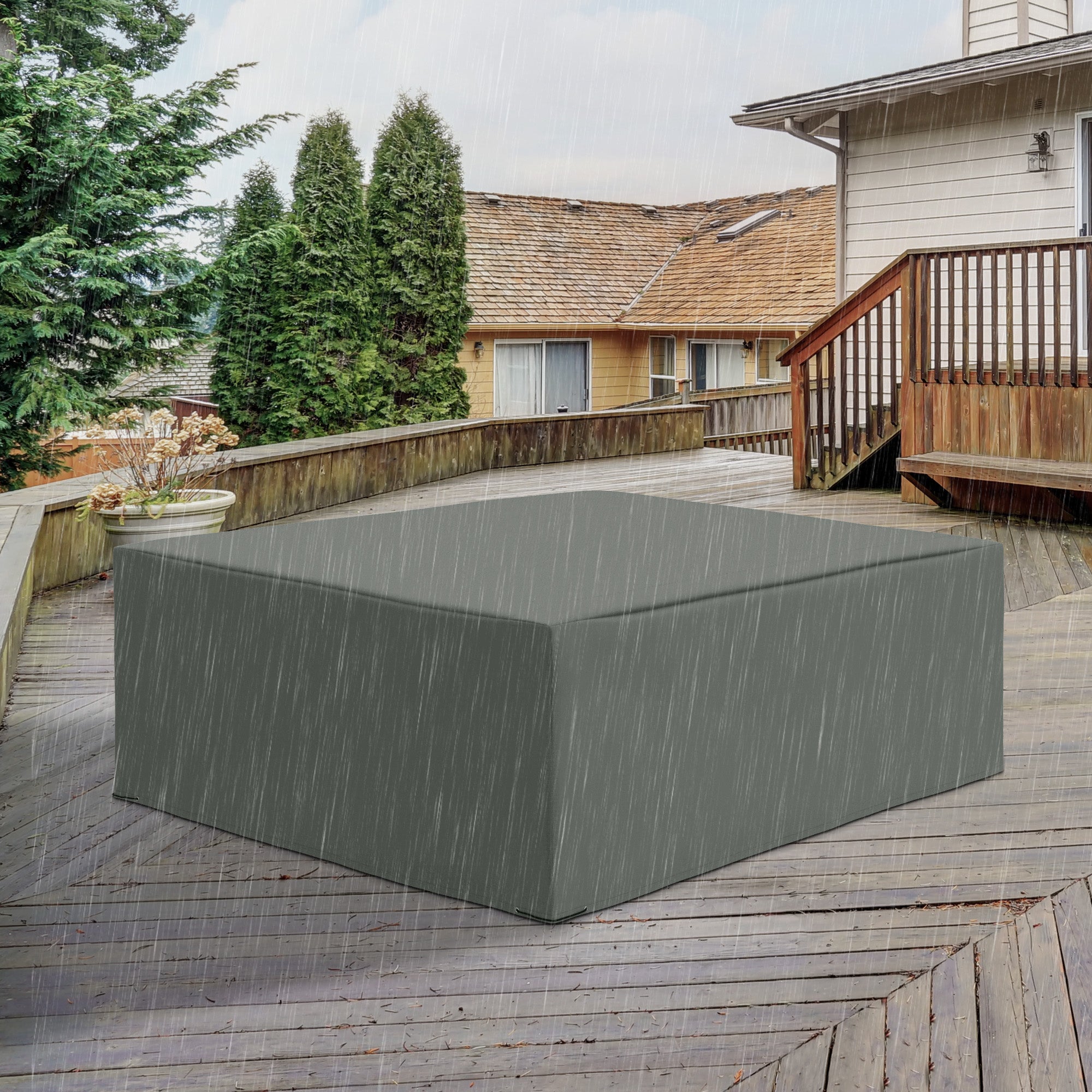 Patio Furniture Covers, Waterproof, Windproof Anti-UV 600D Heavy Duty Oxford Fabric Outdoor Furniture Cover for Dining Table Chair Set, 108