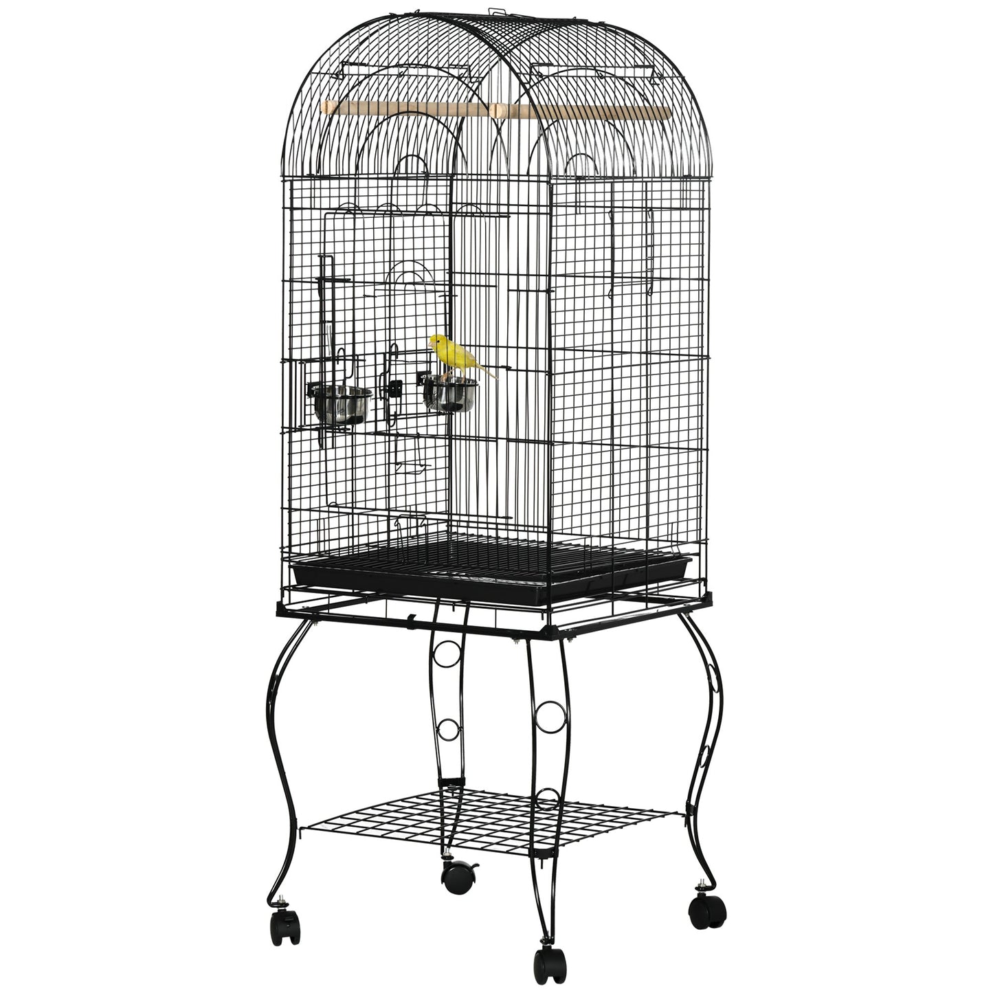 60" Large Bird Cage with Openable Top for Cockatie, Sun Conure Bird Cages Black  at Gallery Canada