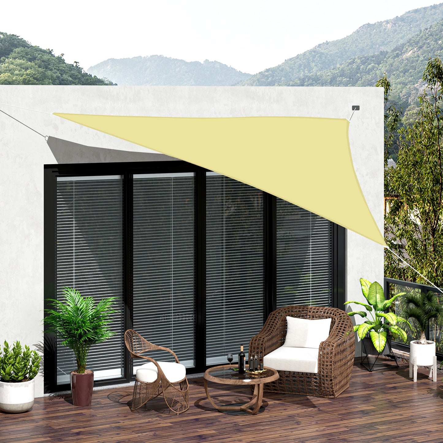 Triangle 13x13x13ft Sun Sail Shade Garden UV Block Sunshade Outdoor Canopy Patio Lawn Shelter Sand Shade Sails   at Gallery Canada